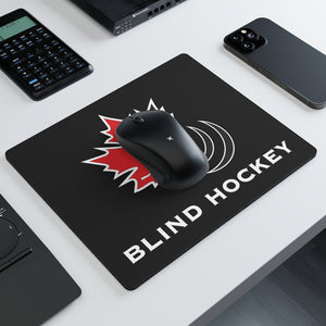 canadaian blind hockey mouse pad on computer desk 